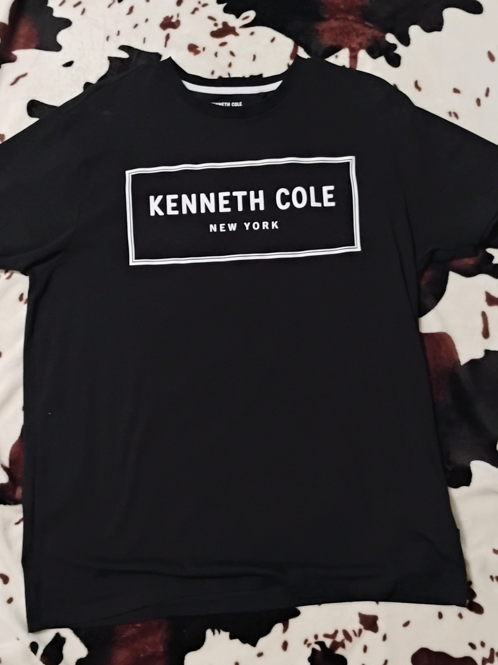 Large Kenneth Cole Black Logo Short Sleeve Tee